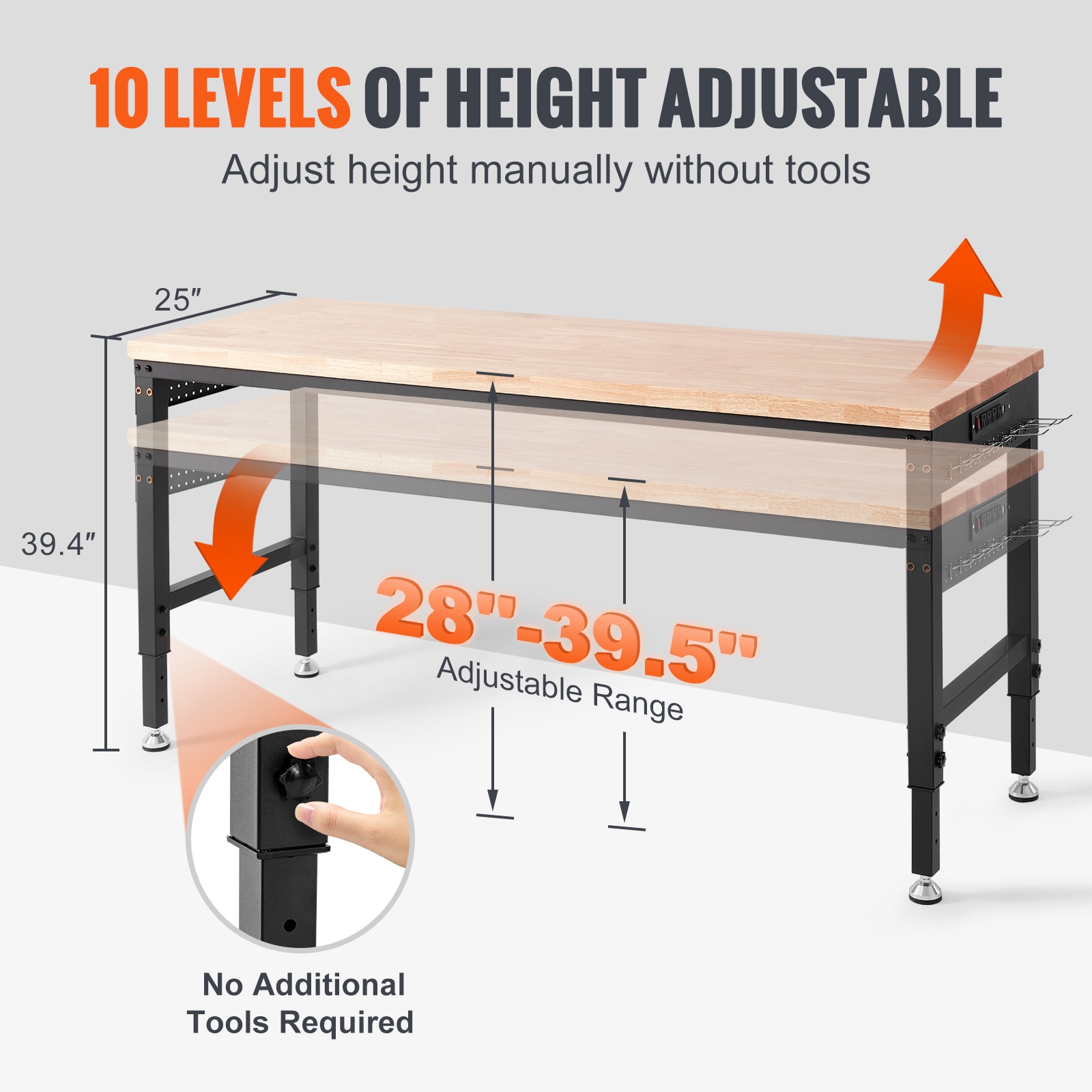Adjustable Height Hardwood Dining Table With Wheels And Outlets_voghion.com